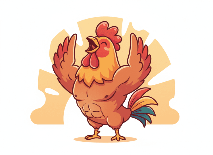 테토남 마스코트 수탉